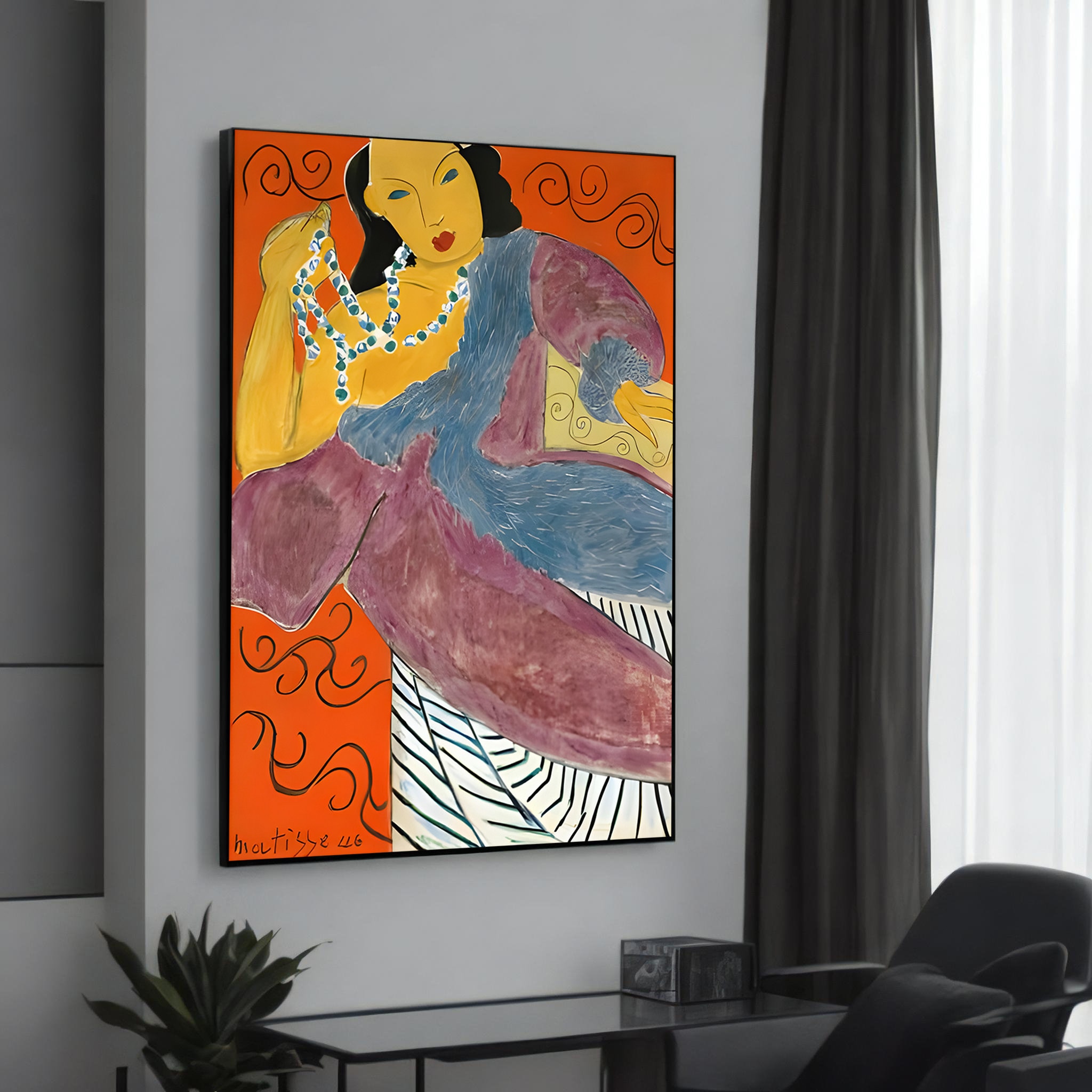 Henri Matisse Woman With Necklace Canvas Painting - Iconic Modern