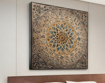 Golden Sunburst Canvas Painting - Luxurious Modern Wall Art