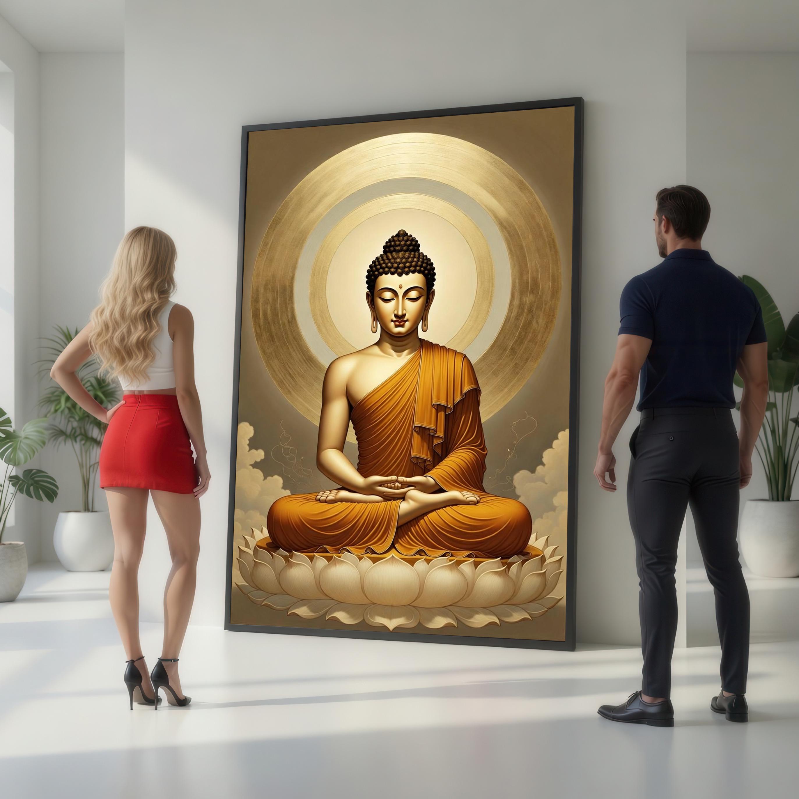 Japanese Buddha Painting - Etsy