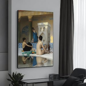 Jean-Léon Gérôme The Bath Canvas Painting - Classic Orientalist Art, Ready to Hang, Perfect Gift for Art Enthusiasts
