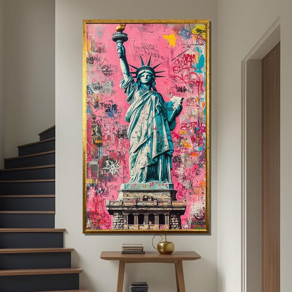 Statue of Liberty Canvas Painting – Graffiti Pop Art Wall Decor
