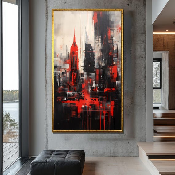 Grande dipinto a trama colorata su tela Arte astratta colorata in vendita Moderna decorazione
