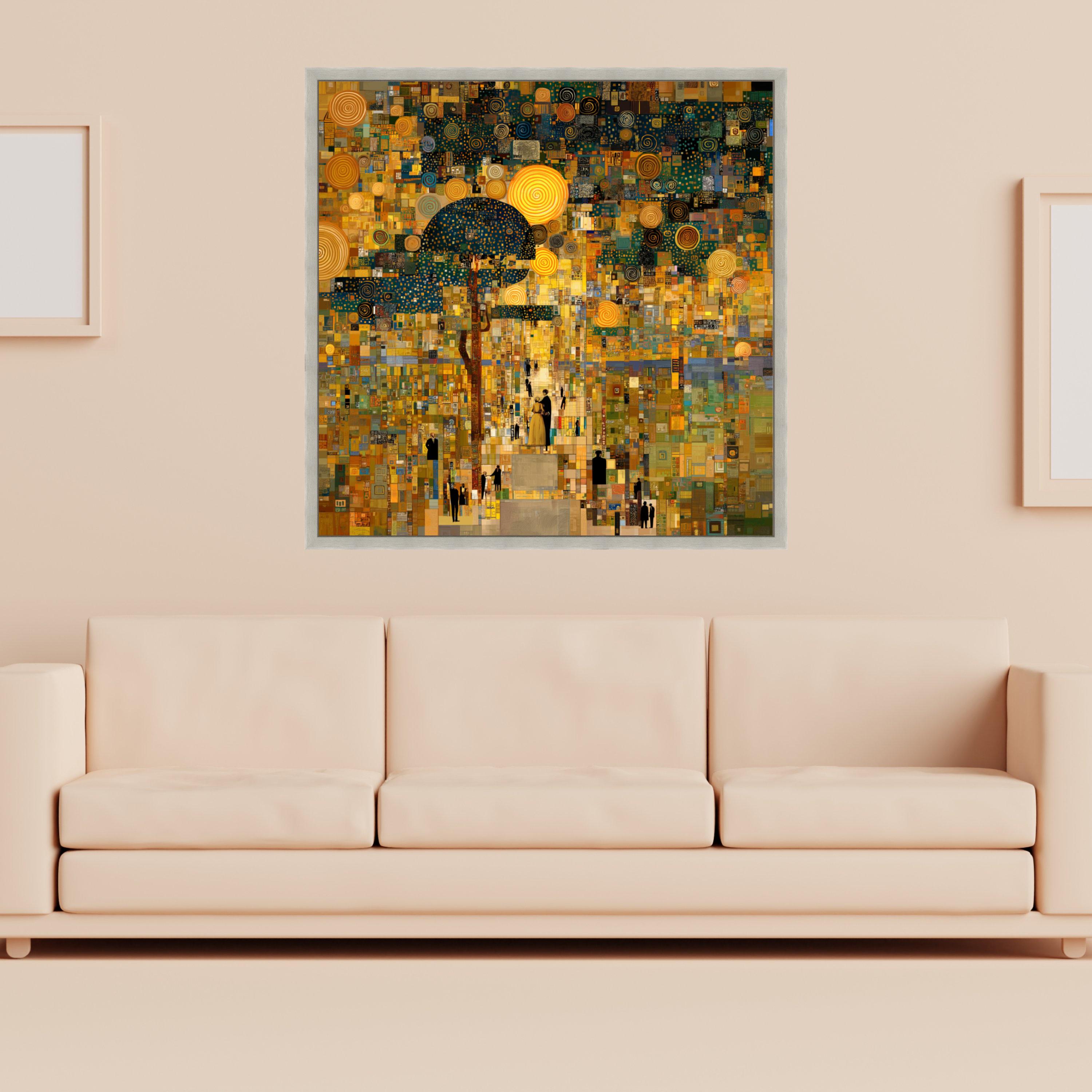 Gustav Klimt Abstract Tree of Life Canvas, Artistic Mosaic Wall Art ...