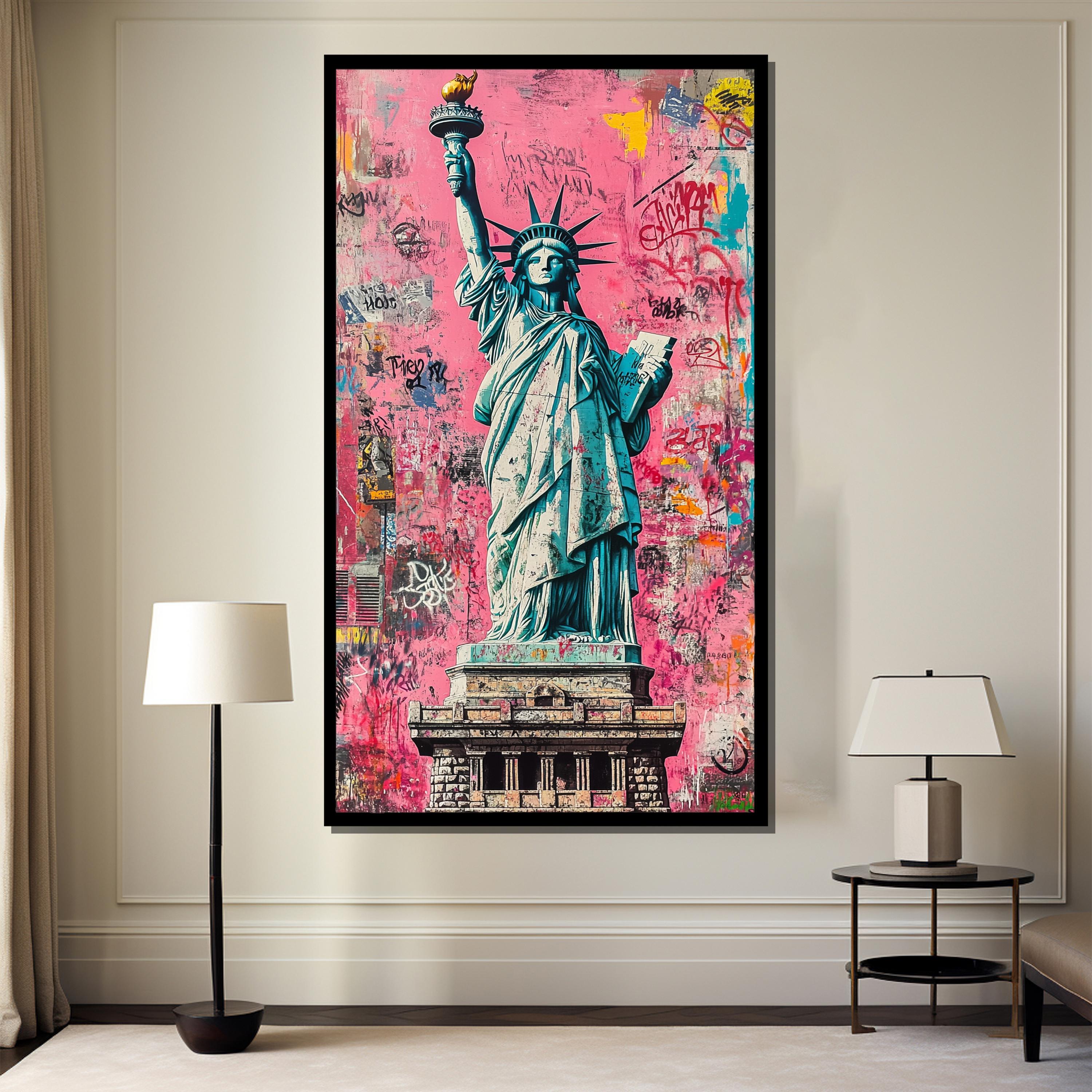 Statue of Liberty Canvas Painting – Graffiti Pop Art Wall Decor