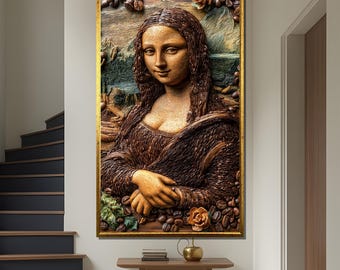 Coffee Art, Mona Latte, Painted Using Only Coffee, Drinking Coffee