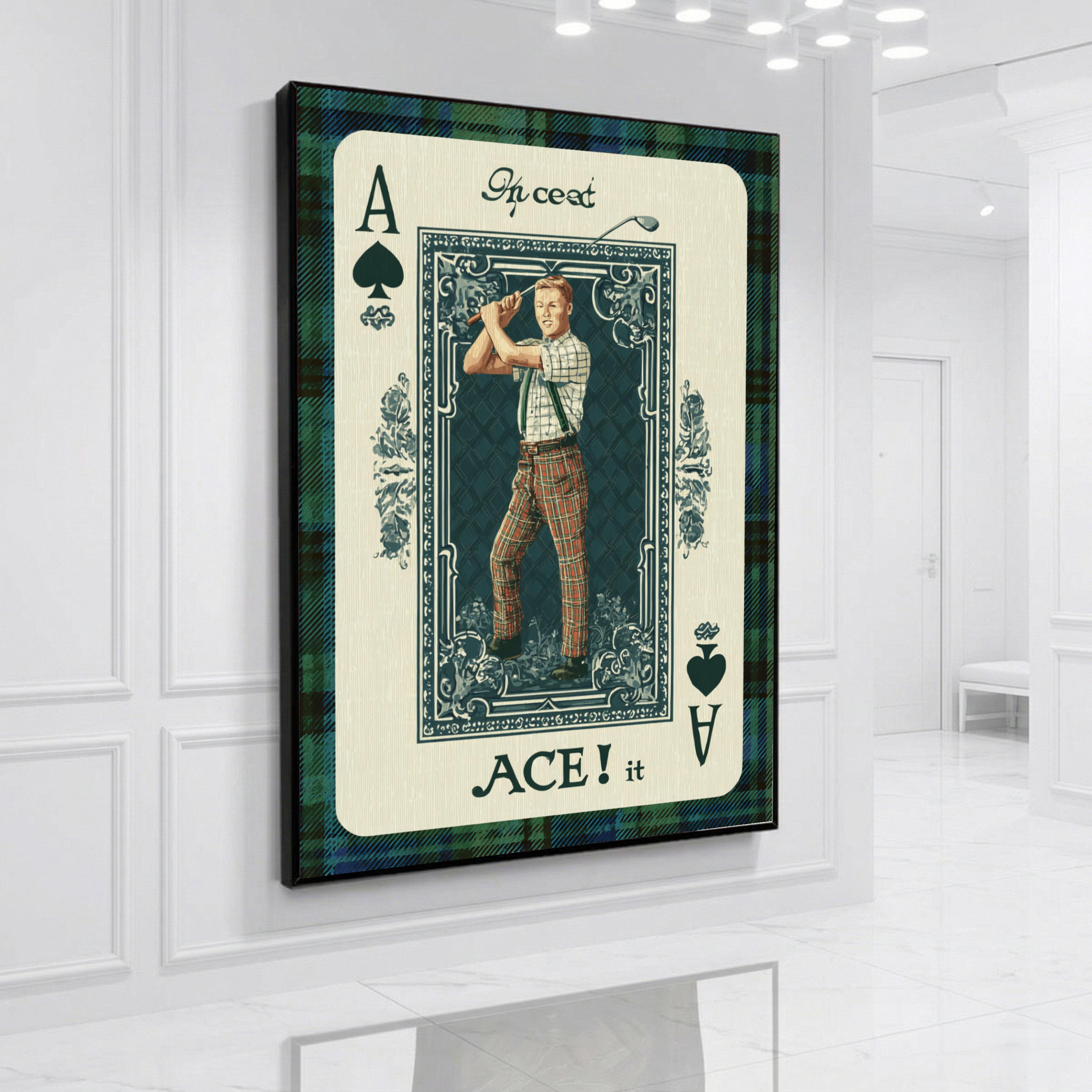 Vintage Golf Card Ace Art - Etsy