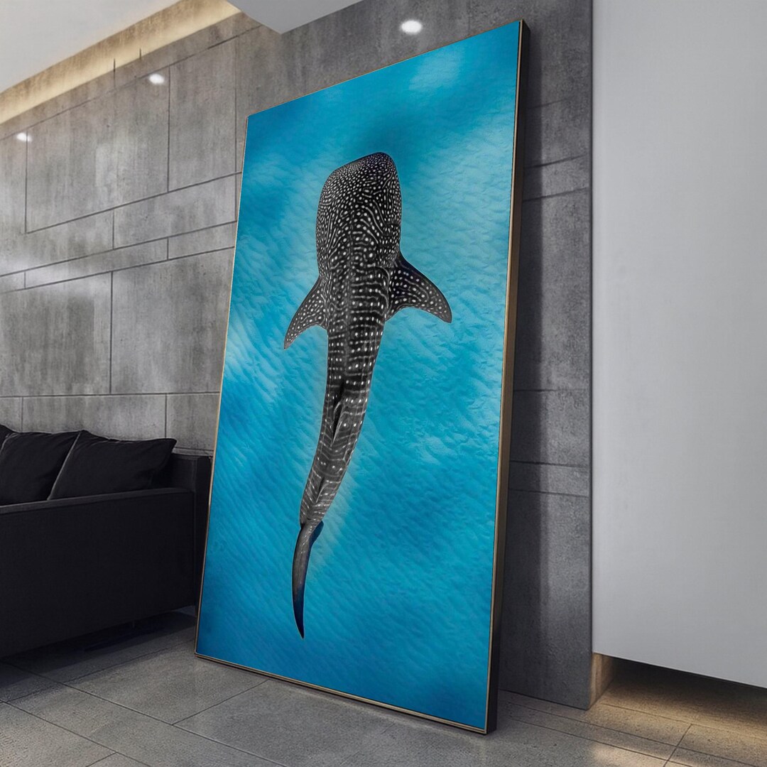 Majestic Whale Shark Canvas Wall Art, Ocean Marine Life Decor ...