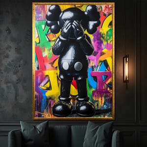 Graffiti Pop Art Canvas Painting - Urban Street Art Wall Decor - Bold and Vibrant Contemporary Artwork - Unique Gift for Art Lovers