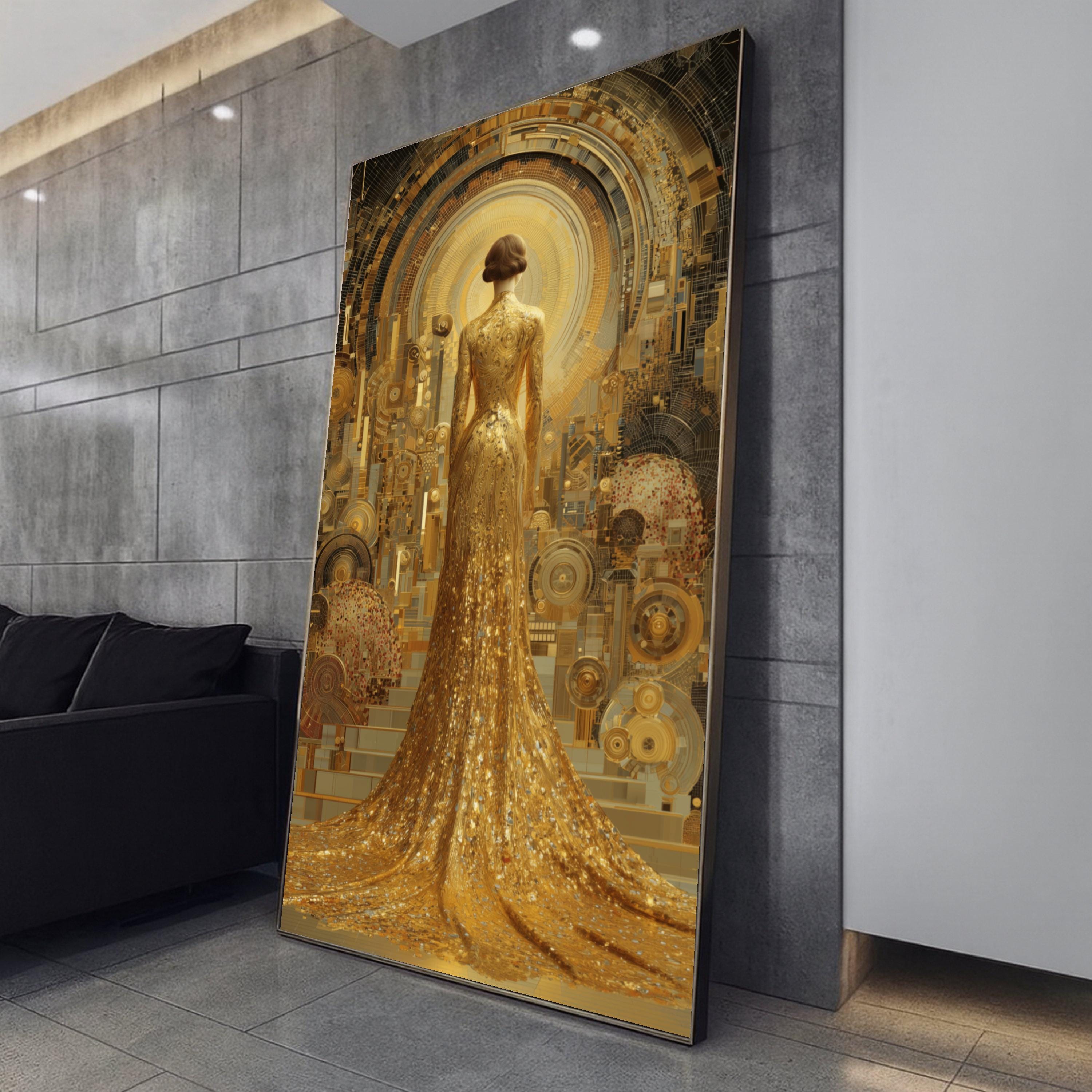 klimt gold dress Klimt Print Easy Dress – Sahara main image 0