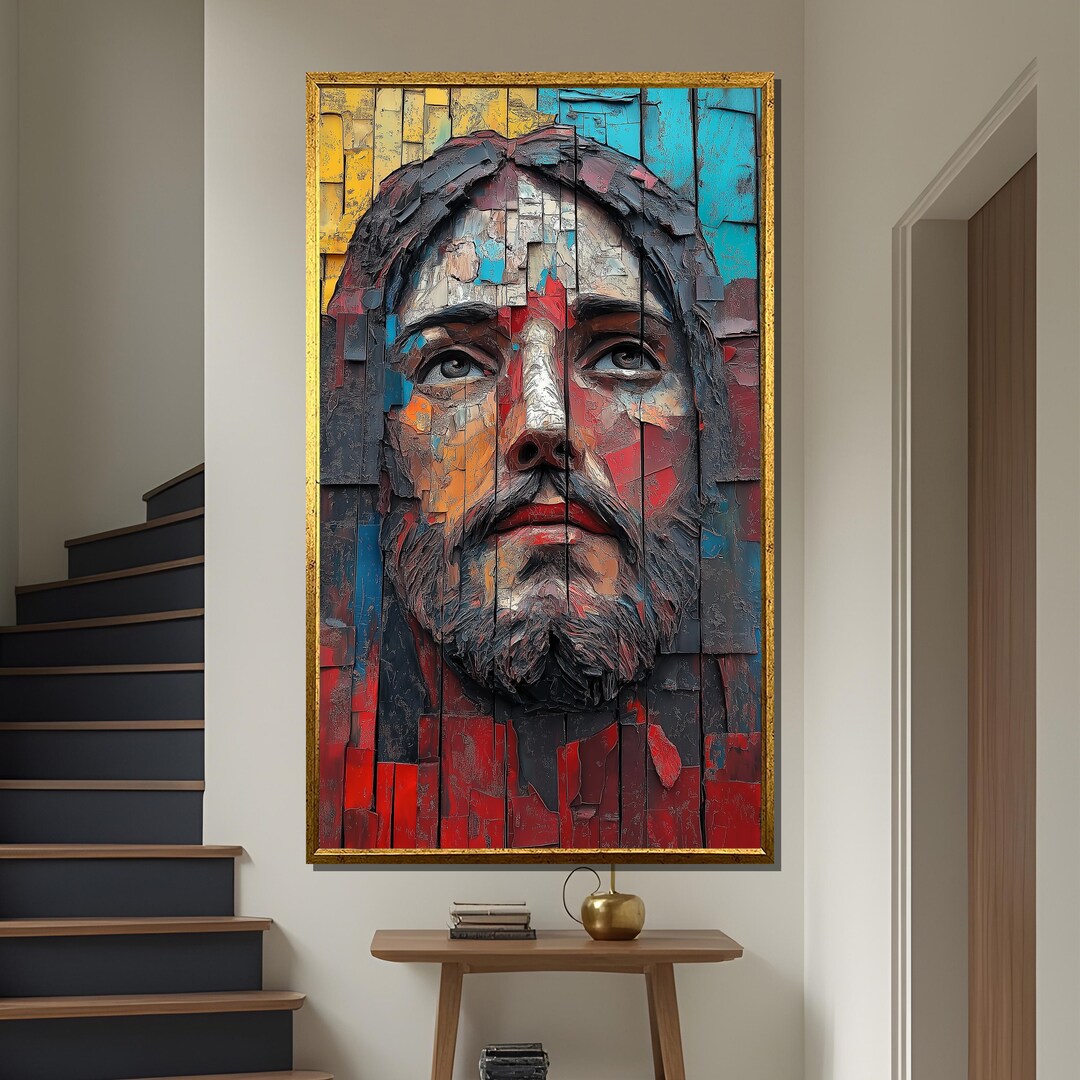 Jesus Christ Canvas Painting - Modern Religious Wall Art - Christian ...