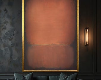 Mark Rothko- Warm Terracotta Canvas Painting - Abstract Modern Art for Living Room Decor - Unique Gift for Art Lovers