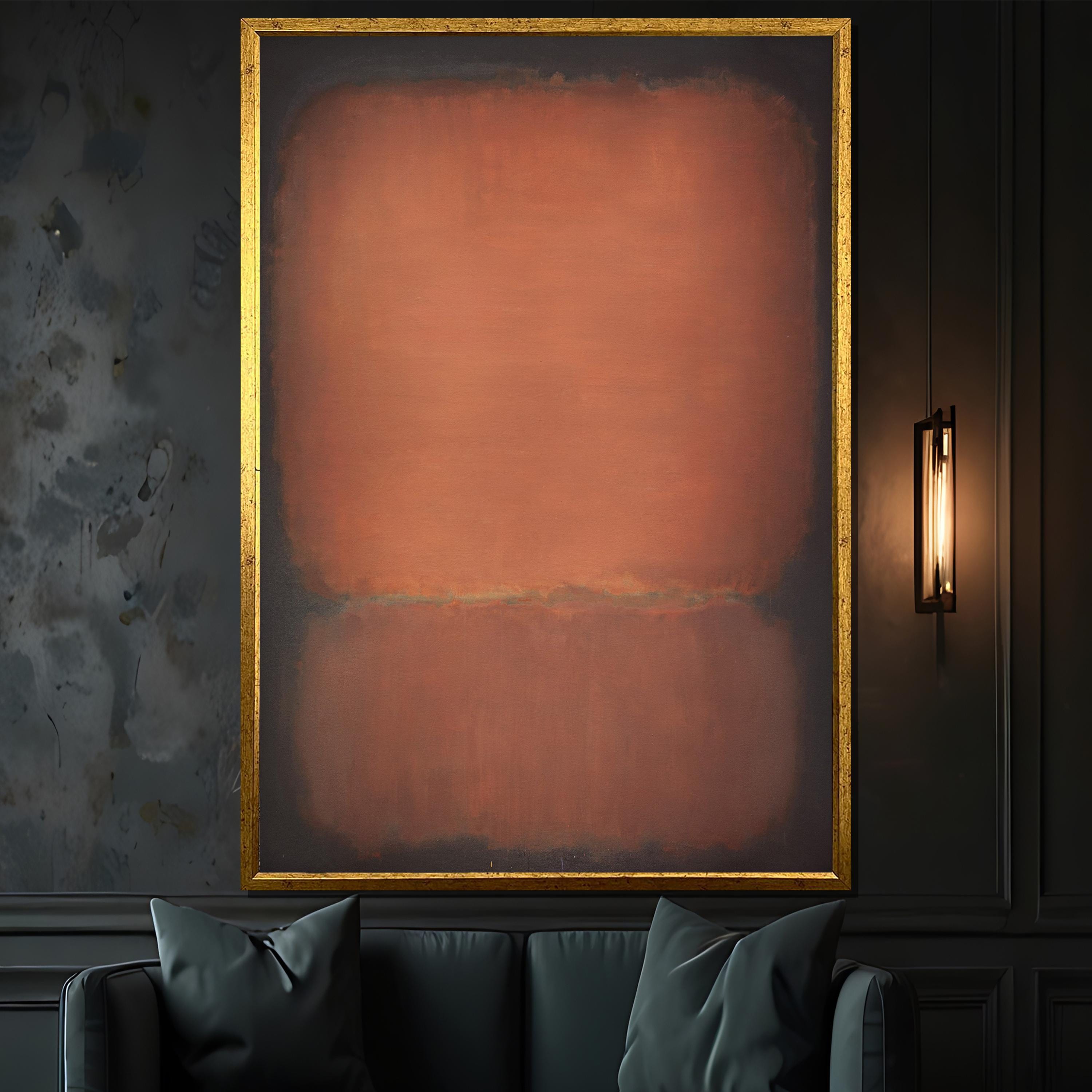 Mark Rothko- Warm Terracotta Canvas Painting - Abstract Modern Art