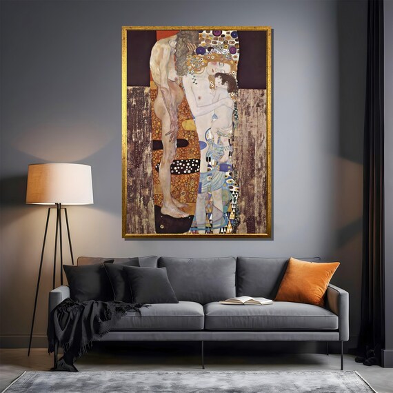 グスタフ・クリムト 「人生の三段階（女の生の三段階）」 Amazon | 折りたたみ傘 グスタフ・クリムト 人生の三段階女の生