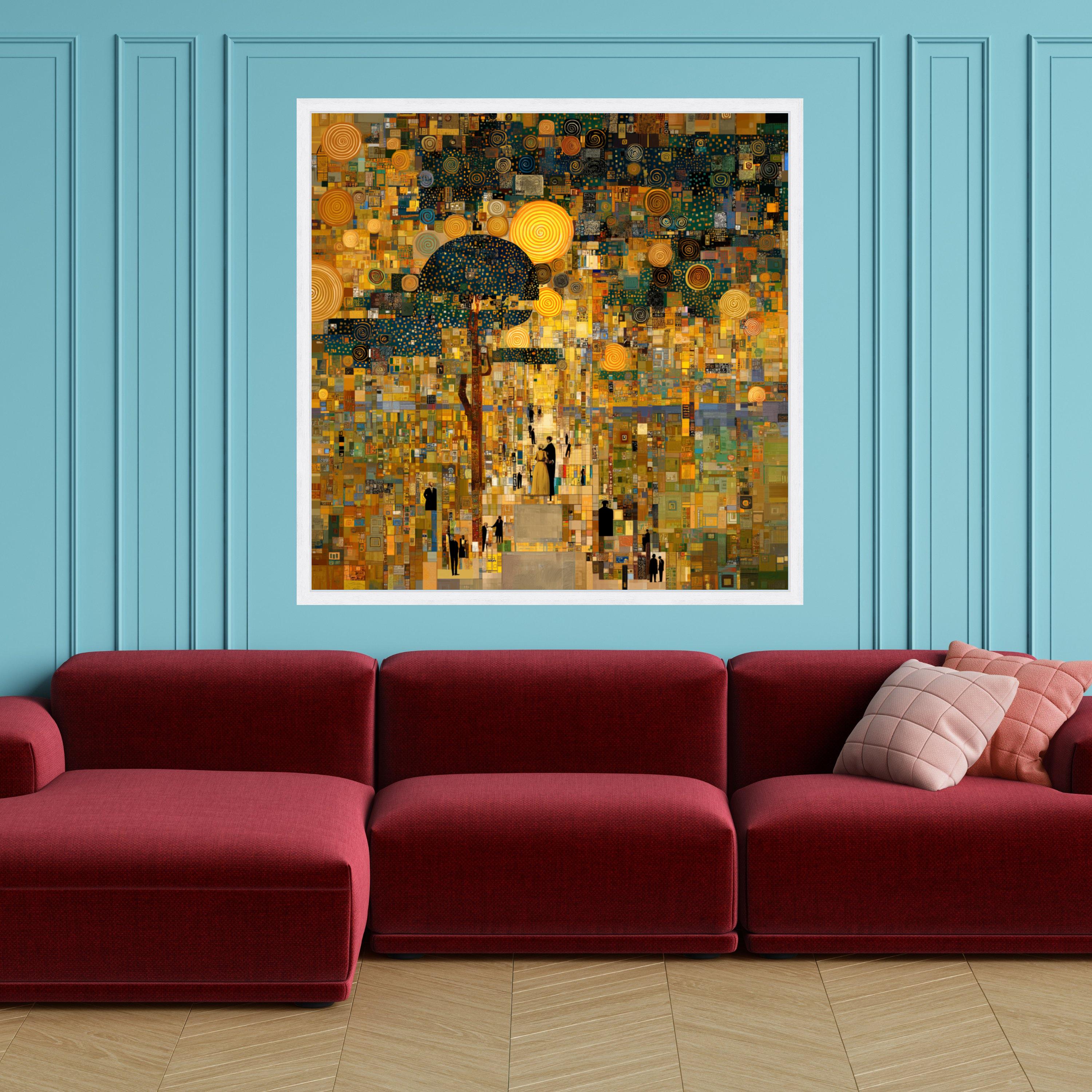 Gustav Klimt Abstract Tree of Life Canvas, Artistic Mosaic Wall Art ...