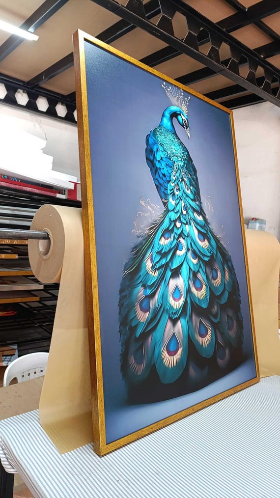 希少、ヒンドゥー教、ラクシュミー、インドの女神、キャンバスアート、裏面フック付き ヒンドゥー教の女神ラクシュミのキャンバス画、スピリチュアルな壁