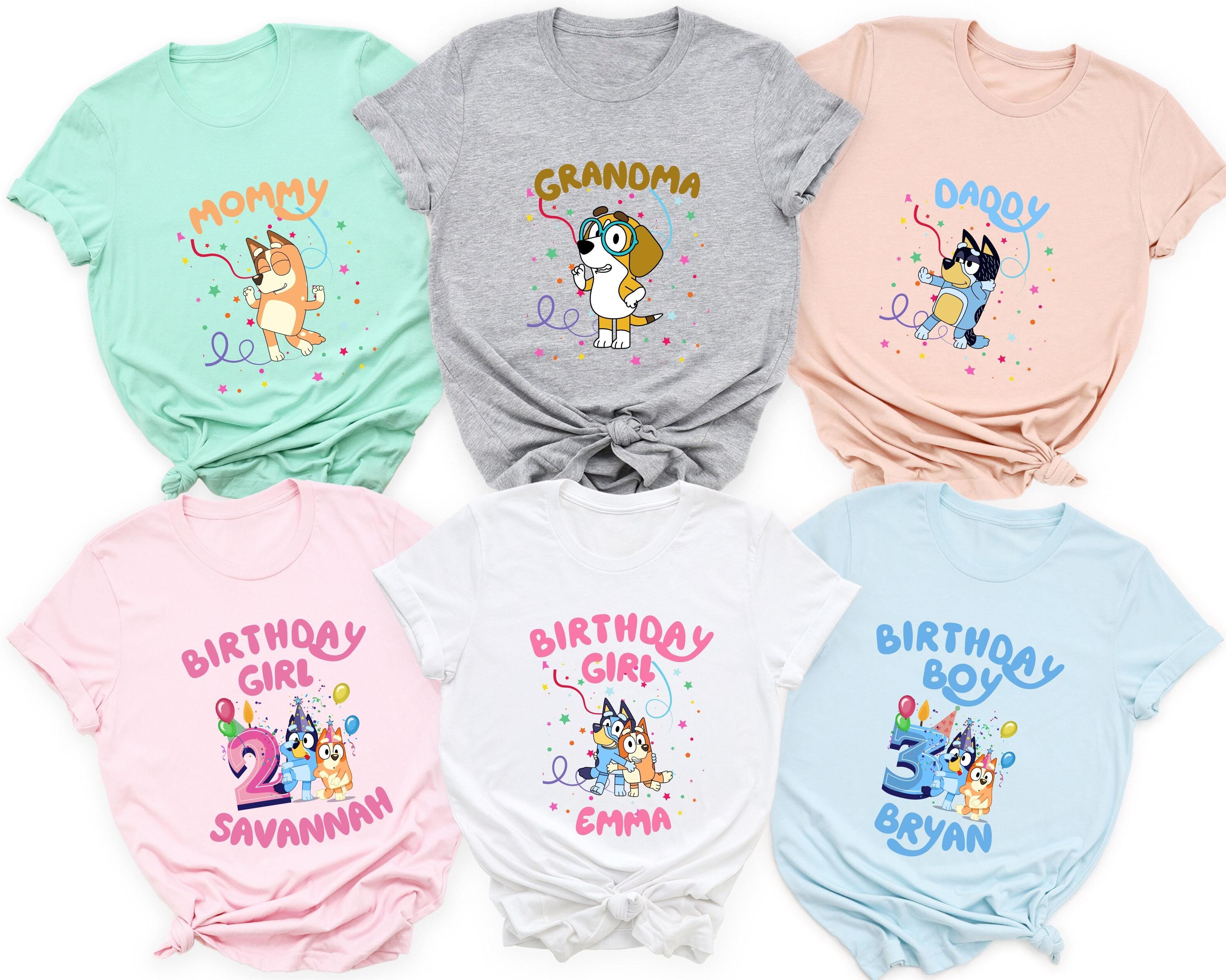 Nomad Tees Bluey Birthday Shirt