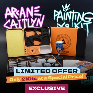 Caitlyn Arcane League of Legends Exclusive! Figurine DIY Painting Kit, wszystko w jednym, gotowe do pomalowania od razu po wyjęciu z pudełka, idealny prezent, spersonalizowany
