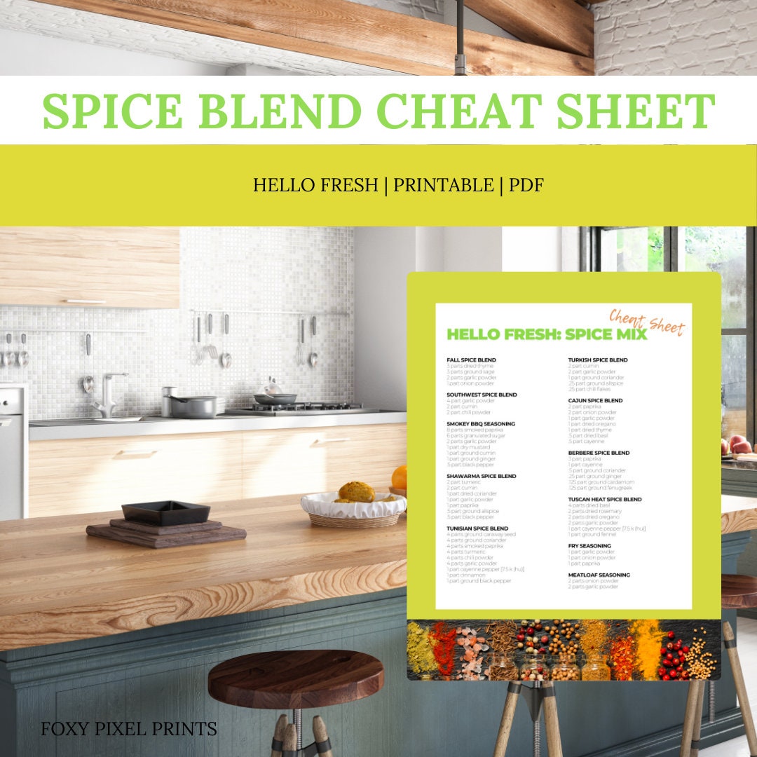 Hellofresh Seasoning Chart.pdf This item is unavailable - Etsy