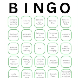 Jogo de cartas de bingo - The Secret Lives of Mormon Wives, Hulu