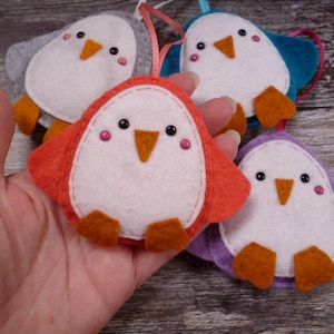 フェルトカラーペンギンクリスマスツリーデコレーション - 手作り