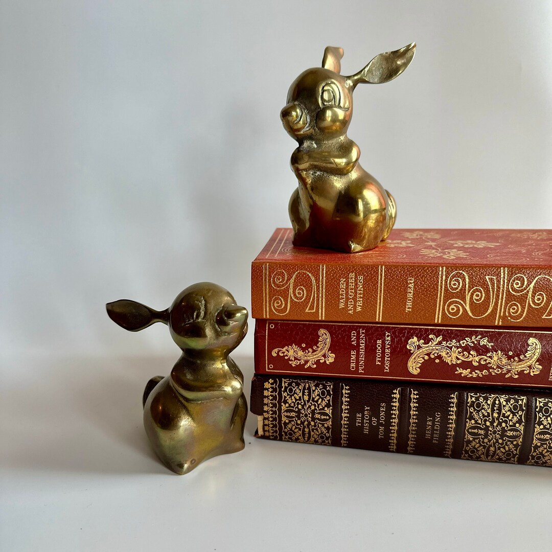 Vintage Brass Bunny Figurine, Rabbit Decor - Etsy
