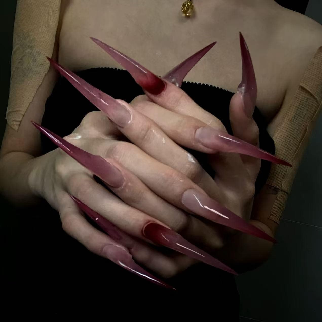 3D talon nails raptor claw nails animal claws fox claw demon nails eagle nails claw acrylic nails