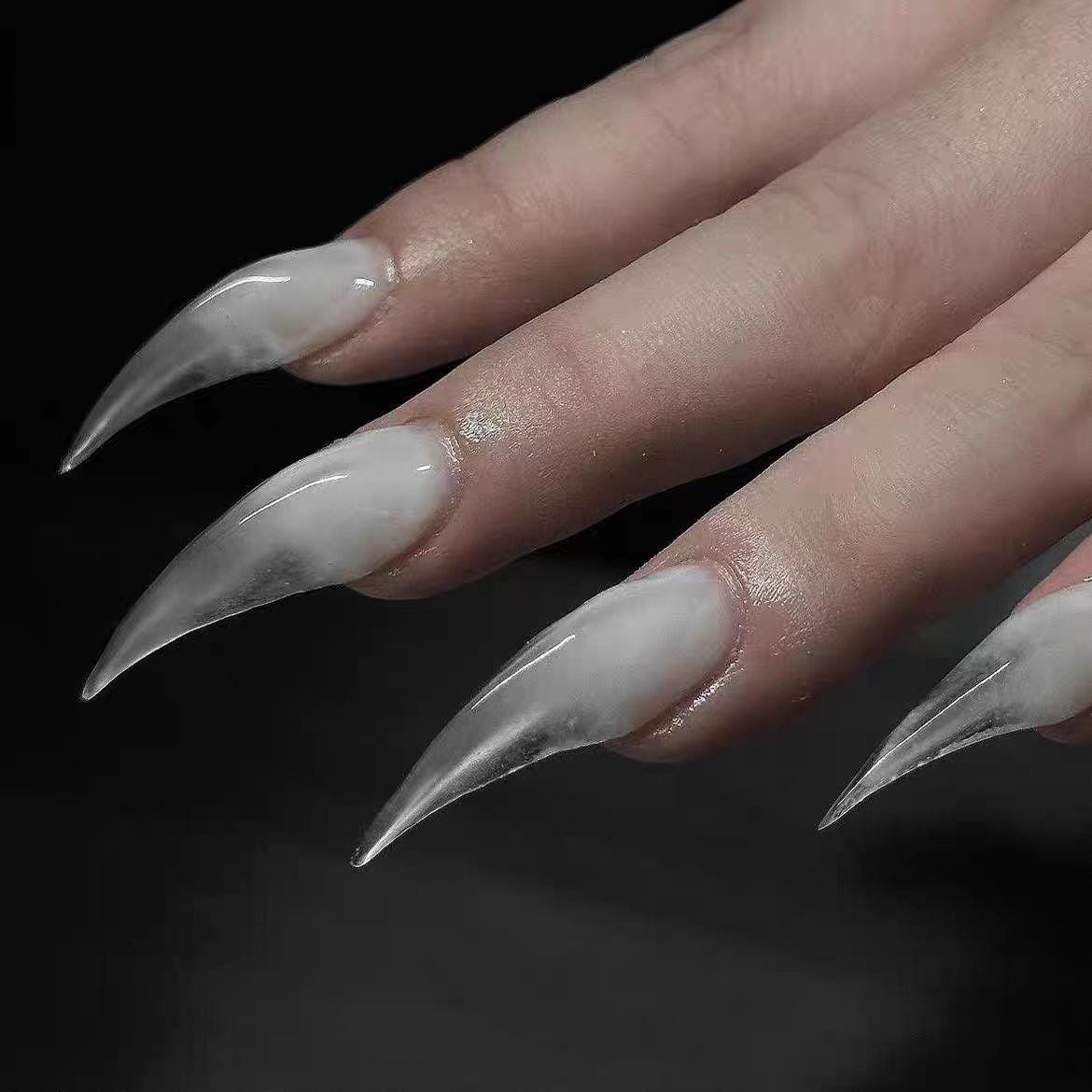 WestEmpress | Ice White Pure,werewolf acrylic nails claws eagle nails claw press on nails armor anime nails