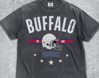 Retro Buffalo Bills Comfort Colors T-Shirt, Vintage NFL Streetwear Tee, Washed Casual Football Shirt, Unisex Bills Gift