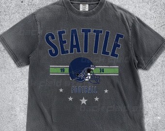 Retro Seattle Seahawks Comfort Colors T-Shirt, Vintage NFL Streetwear Tee, Washed Casual Football Shirt, Unisex Seahawks Gift