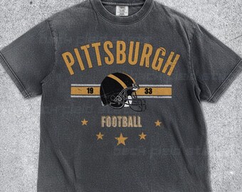 Retro Pittsburgh Steelers Comfort Colors® T-Shirt, Vintage NFL Streetwear Tee, Washed Casual Football Shirt, Unisex Lions Gift