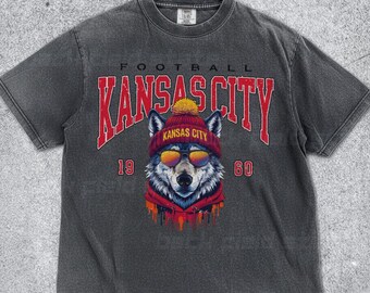 Retro Kansas City Chiefs Shirt Comfort Colors, Vintage NFL Football Tee, Unisex Fan Apparel, Gift for Chiefs Fans