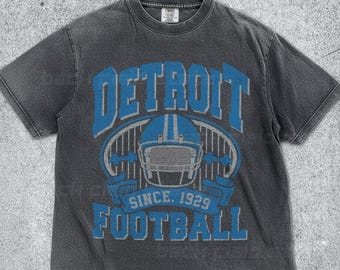 Vintage Detroit Lions Comfort Colors T-Shirt, Retro NFL Game Day Tee, Washed Football Shirt, Unisex Lions Gift for Him Her