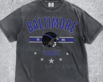 Retro Baltimore Ravens Comfort Colors T-Shirt, Vintage NFL Streetwear Tee, Washed Casual Football Shirt, Unisex Ravens Gift