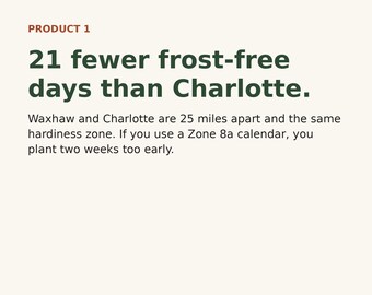NC Frost Dates & Planting Calendar by County, Zone 7-8 Vegetable Schedule (PDF)