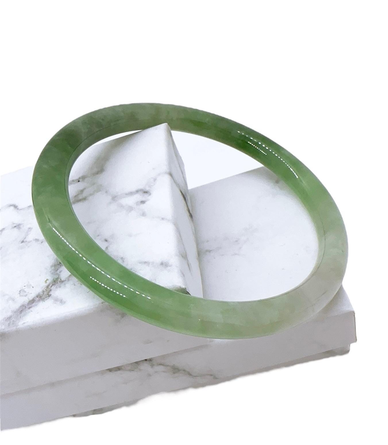 60.2mm natural Jade Bangle size 8