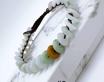 ジェダイト A ジェイド バイ ディスク ビーズ編み ハンドメイド