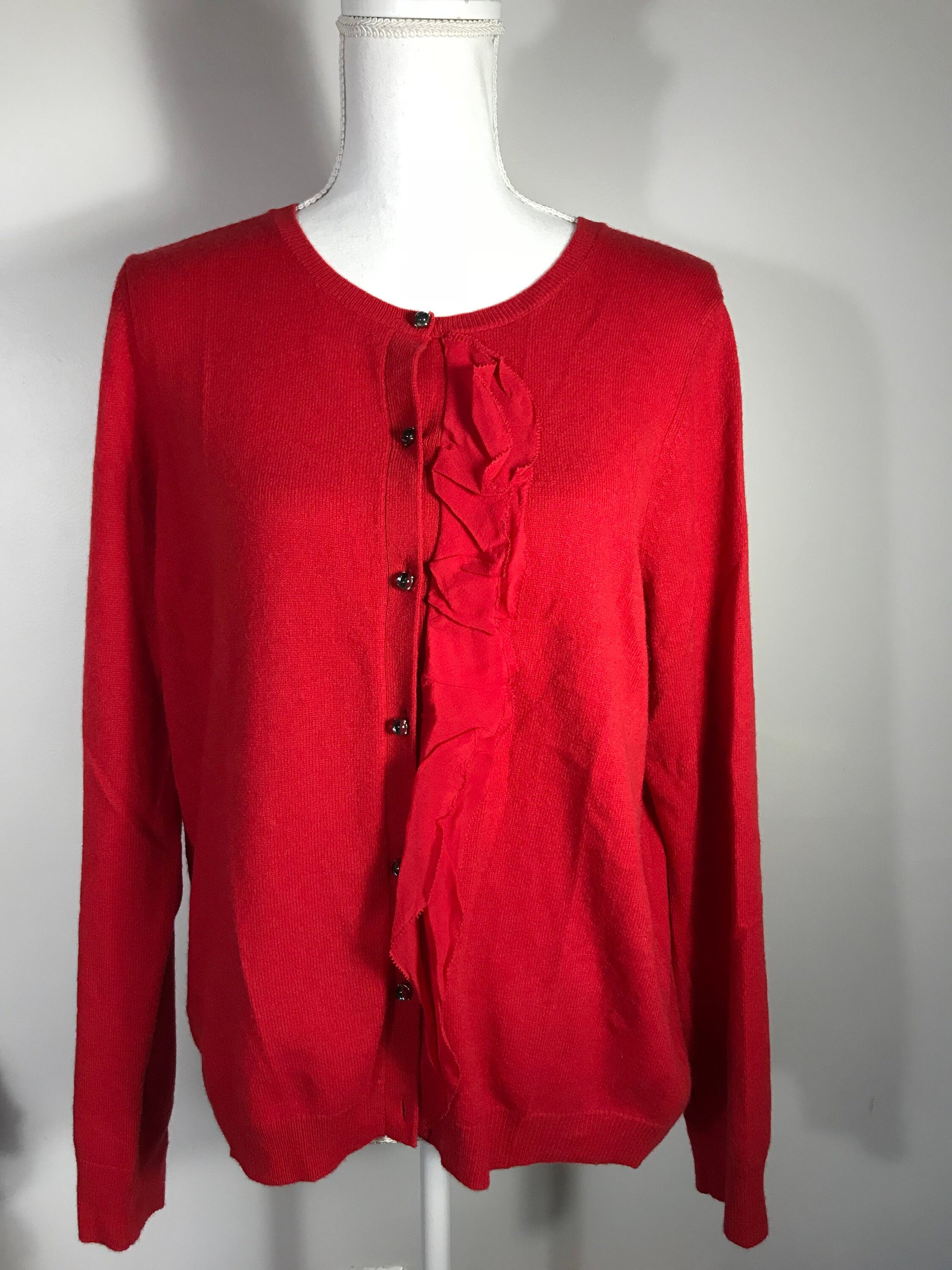 red cashmere sweater