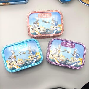 Decorative Sardine Fish Tins for Crafts, Home Decor Set of 3