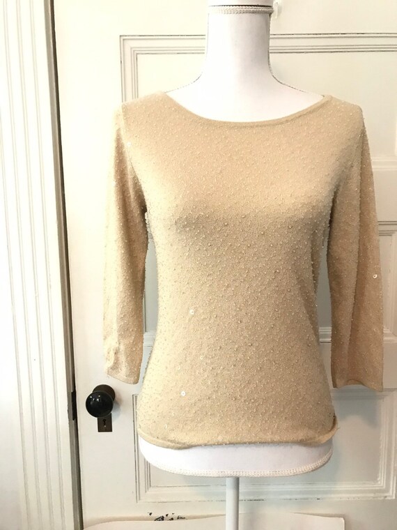 talbots sequin top