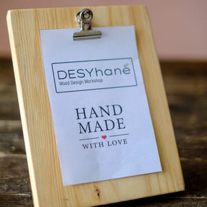 Solid Wood Clipboard Frame (Anito/Solid), Wood Design, Solid Wood Wall Decoration, Handmade Wall Frames, Rustic Frames, Modern Rustic Design