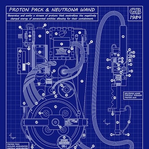 Proton Pack Blueprint *DIGITAL DOWNLOAD*