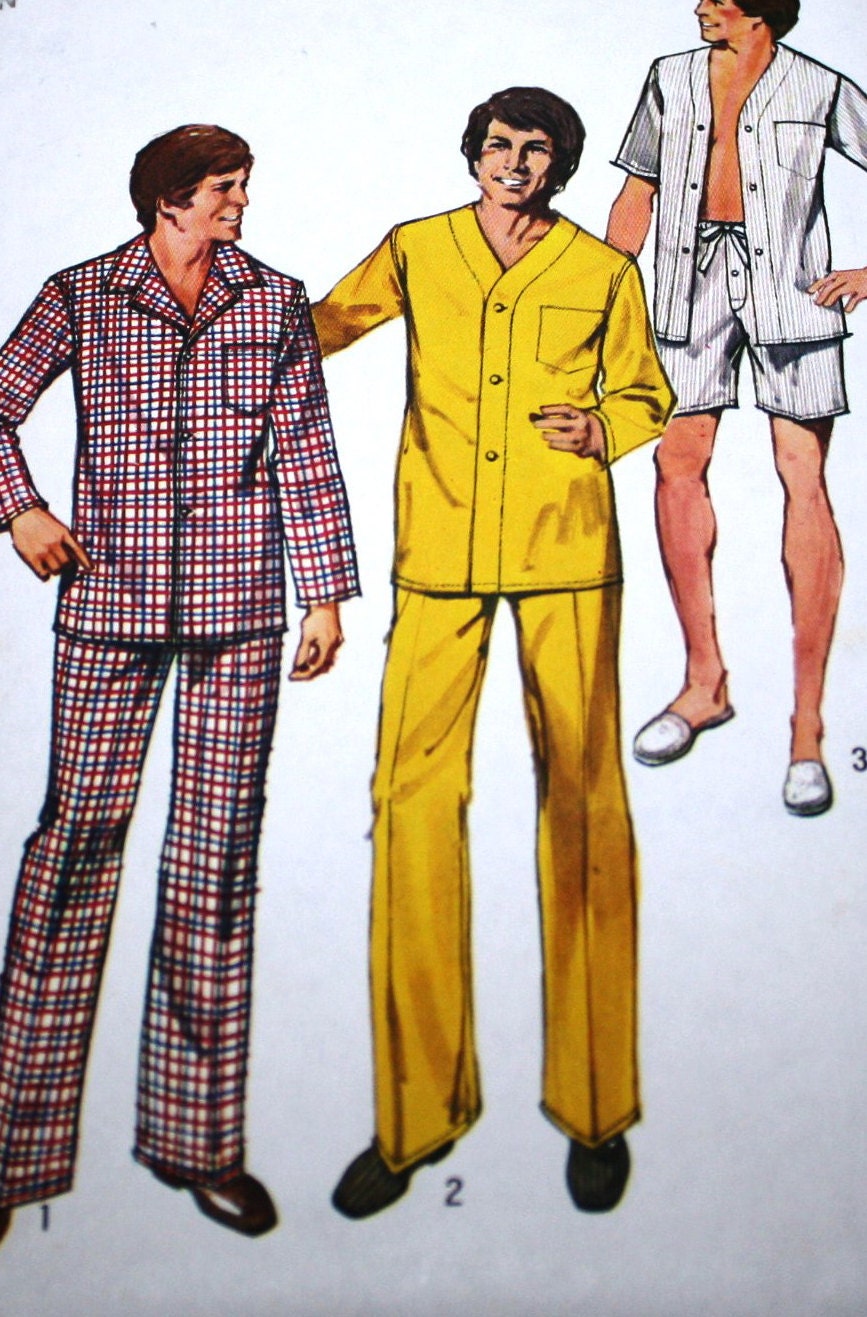 SALE 1973Mens theatre costume Simplicity Mens Pajamas | Etsy