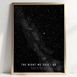 Mappa stellare personalizzata per anniversario, regalo unico per il marito, stampa personalizzata del cielo notturno delle nozze, poster della costellazione della Via Lattea, decorazione artistica spaziale