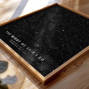 Custom Star Map • Paper Anniversary Gift • Wedding Date Night Sky Print • Constellation Poster