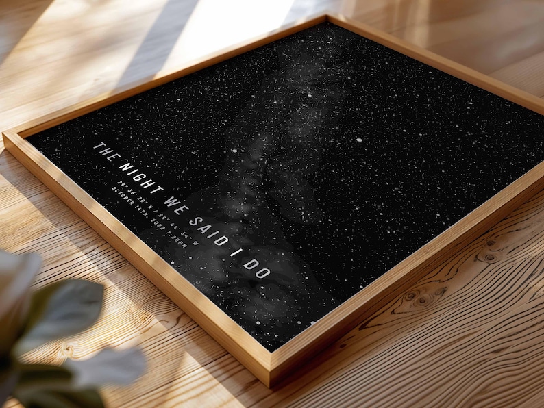 Custom Star Map • Paper Anniversary Gift • Wedding Date Night Sky Print • Constellation Poster