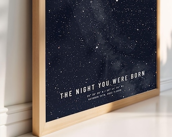 Custom Star Map Print: Personalized Birthday Gift, Celestial Home Decor