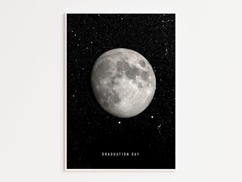 Personalized Moon Phase Graduation Print, Custom Graduation Gift ...