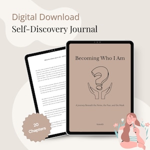 Self-Discovery Journal PDF | Personal Growth Workbook | Guided Reflection Prompts | Mindfulness Printable Digital Download