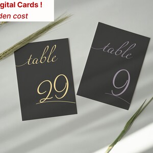 5 x 7 204 numéros de table Minimal pour un prix unique ! - Tendances couleurs 2024 - Imprimez comme vous le souhaitez ! Numéros de table de mariage