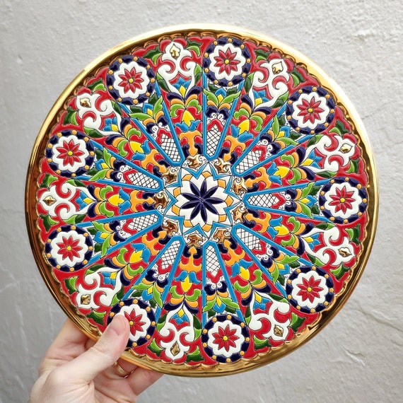 Handcrafted 24K Gold Sevillian Plates